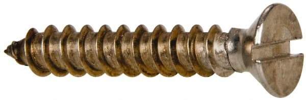 Value Collection - #14 Flat Head Slotted Sheet Metal Screw - Stainless Steel, 1-1/2" OAL, Grade 316 - Benchmark Tooling