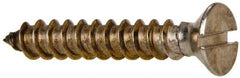 Value Collection - #14 Flat Head Slotted Sheet Metal Screw - Stainless Steel, 1-1/2" OAL, Grade 316 - Benchmark Tooling