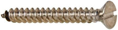 Value Collection - #14 Flat Head Slotted Sheet Metal Screw - Stainless Steel, 2" OAL, Grade 316 - Benchmark Tooling