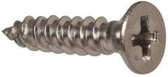 Value Collection - #4 Flat Head Phillips Sheet Metal Screw - Stainless Steel, 1/2" OAL, Grade 316 - Benchmark Tooling