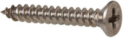 Value Collection - #4 Flat Head Phillips Sheet Metal Screw - Stainless Steel, 3/4" OAL, Grade 316 - Benchmark Tooling