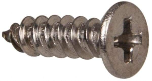 Value Collection - #6 Flat Head Phillips Sheet Metal Screw - Stainless Steel, 3/8" OAL, Grade 316 - Benchmark Tooling