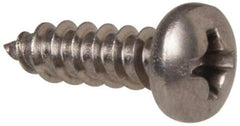 Value Collection - #6 Flat Head Phillips Sheet Metal Screw - Stainless Steel, 1/2" OAL, Grade 316 - Benchmark Tooling