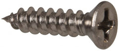Value Collection - #6 Flat Head Phillips Sheet Metal Screw - Stainless Steel, 5/8" OAL, Grade 316 - Benchmark Tooling