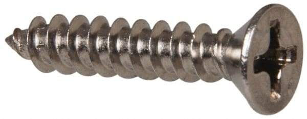 Value Collection - #6 Flat Head Phillips Sheet Metal Screw - Stainless Steel, 3/4" OAL, Grade 316 - Benchmark Tooling