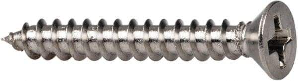 Value Collection - #6 Flat Head Phillips Sheet Metal Screw - Stainless Steel, 1" OAL, Grade 316 - Benchmark Tooling