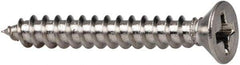 Value Collection - #6 Flat Head Phillips Sheet Metal Screw - Stainless Steel, 1" OAL, Grade 316 - Benchmark Tooling