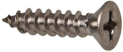 Value Collection - #8 Flat Head Phillips Sheet Metal Screw - Stainless Steel, 3/4" OAL, Grade 316 - Benchmark Tooling
