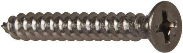 Value Collection - #8 Flat Head Phillips Sheet Metal Screw - Stainless Steel, 1-1/4" OAL, Grade 316 - Benchmark Tooling