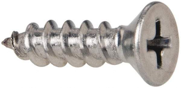 Value Collection - #10 Flat Head Phillips Sheet Metal Screw - Stainless Steel, 3/4" OAL, Grade 316 - Benchmark Tooling