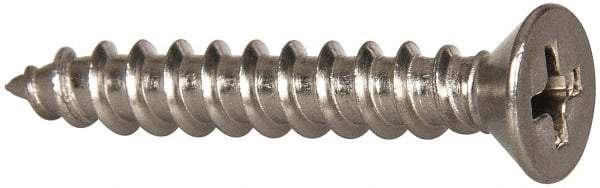 Value Collection - #10 Flat Head Phillips Sheet Metal Screw - Stainless Steel, 1-1/4" OAL, Grade 316 - Benchmark Tooling