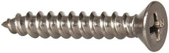Value Collection - #10 Flat Head Phillips Sheet Metal Screw - Stainless Steel, 1-1/4" OAL, Grade 316 - Benchmark Tooling