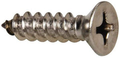 Value Collection - #14 Flat Head Phillips Sheet Metal Screw - Stainless Steel, 1" OAL, Grade 316 - Benchmark Tooling