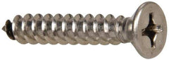 Value Collection - #14 Flat Head Phillips Sheet Metal Screw - Stainless Steel, 1-1/2" OAL, Grade 316 - Benchmark Tooling