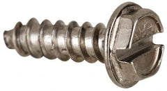 Value Collection - #10 Hex Washer Head Slotted Sheet Metal Screw - Stainless Steel, 1-1/4" Length Under Head, Grade 316 - Benchmark Tooling