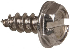 Value Collection - #6 Hex Washer Head Slotted Sheet Metal Screw - Stainless Steel, 3/8" Length Under Head, Grade 316 - Benchmark Tooling