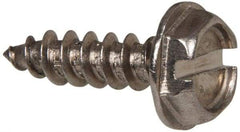 Value Collection - #6 Hex Washer Head Slotted Sheet Metal Screw - Stainless Steel, 1/2" Length Under Head, Grade 316 - Benchmark Tooling