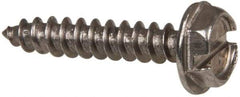 Value Collection - #6 Hex Washer Head Slotted Sheet Metal Screw - Stainless Steel, 3/4" Length Under Head, Grade 316 - Benchmark Tooling