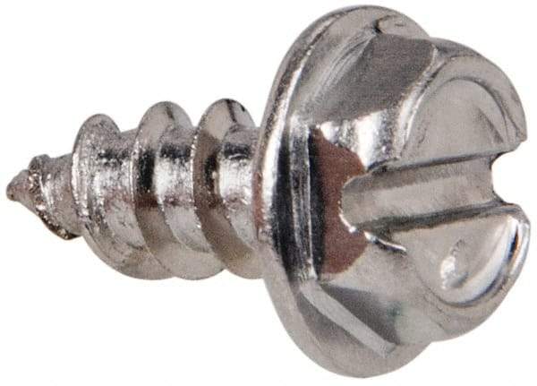 Value Collection - #8 Hex Washer Head Slotted Sheet Metal Screw - Stainless Steel, 3/8" Length Under Head, Grade 316 - Benchmark Tooling