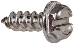 Value Collection - #8 Hex Washer Head Slotted Sheet Metal Screw - Stainless Steel, 1/2" Length Under Head, Grade 316 - Benchmark Tooling