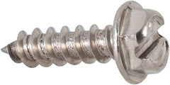 Value Collection - #8 Hex Washer Head Slotted Sheet Metal Screw - Stainless Steel, 5/8" Length Under Head, Grade 316 - Benchmark Tooling