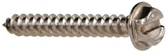 Value Collection - #8 Hex Washer Head Slotted Sheet Metal Screw - Stainless Steel, 1-1/4" Length Under Head, Grade 316 - Benchmark Tooling