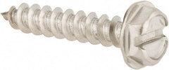 Value Collection - #10 Hex Washer Head Slotted Sheet Metal Screw - Stainless Steel, 1" Length Under Head, Grade 316 - Benchmark Tooling