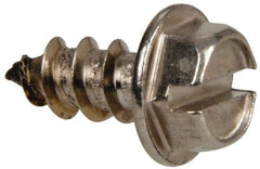 Value Collection - #12 Hex Washer Head Slotted Sheet Metal Screw - Stainless Steel, 1/2" Length Under Head, Grade 316 - Benchmark Tooling