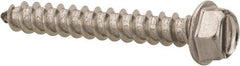 Value Collection - #12 Hex Washer Head Slotted Sheet Metal Screw - Stainless Steel, 1-1/2" Length Under Head, Grade 316 - Benchmark Tooling