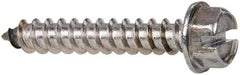 Value Collection - #14 Hex Washer Head Slotted Sheet Metal Screw - Stainless Steel, 1-1/2" Length Under Head, Grade 316 - Benchmark Tooling