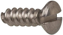 Value Collection - #4 Oval Head Slotted Sheet Metal Screw - Stainless Steel, 3/8" OAL, Grade 316 - Benchmark Tooling