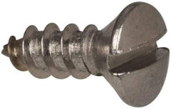 Value Collection - #6 Oval Head Slotted Sheet Metal Screw - Stainless Steel, 3/8" OAL, Grade 316 - Benchmark Tooling