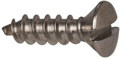 Value Collection - #6 Oval Head Slotted Sheet Metal Screw - Stainless Steel, 1/2" OAL, Grade 316 - Benchmark Tooling