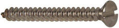 Value Collection - #6 Oval Head Slotted Sheet Metal Screw - Stainless Steel, 1-1/4" OAL, Grade 316 - Benchmark Tooling
