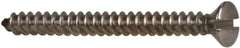 Value Collection - #6 Oval Head Slotted Sheet Metal Screw - Stainless Steel, 1-1/2" OAL, Grade 316 - Benchmark Tooling
