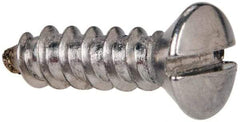 Value Collection - #8 Oval Head Slotted Sheet Metal Screw - Stainless Steel, 5/8" OAL, Grade 316 - Benchmark Tooling
