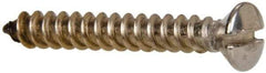 Value Collection - #8 Oval Head Slotted Sheet Metal Screw - Stainless Steel, 1-1/4" OAL, Grade 316 - Benchmark Tooling
