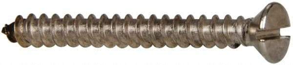 Value Collection - #8 Oval Head Slotted Sheet Metal Screw - Stainless Steel, 1-1/2" OAL, Grade 316 - Benchmark Tooling