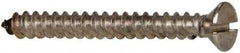 Value Collection - #8 Oval Head Slotted Sheet Metal Screw - Stainless Steel, 1-1/2" OAL, Grade 316 - Benchmark Tooling