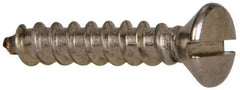 Value Collection - #10 Oval Head Slotted Sheet Metal Screw - Stainless Steel, 1" OAL, Grade 316 - Benchmark Tooling