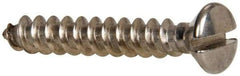 Value Collection - #10 Oval Head Slotted Sheet Metal Screw - Stainless Steel, 1-1/4" OAL, Grade 316 - Benchmark Tooling