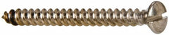 Value Collection - #10 Oval Head Slotted Sheet Metal Screw - Stainless Steel, 2" OAL, Grade 316 - Benchmark Tooling