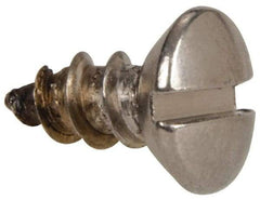 Value Collection - #12 Oval Head Slotted Sheet Metal Screw - Stainless Steel, 1/2" OAL, Grade 316 - Benchmark Tooling