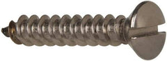 Value Collection - #12 Oval Head Slotted Sheet Metal Screw - Stainless Steel, 1-1/2" OAL, Grade 316 - Benchmark Tooling
