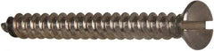 Value Collection - #12 Oval Head Slotted Sheet Metal Screw - Stainless Steel, 2" OAL, Grade 316 - Benchmark Tooling
