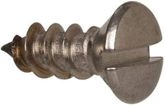 Value Collection - #14 Oval Head Slotted Sheet Metal Screw - Stainless Steel, 3/4" OAL, Grade 316 - Benchmark Tooling