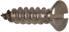 Value Collection - #14 Oval Head Slotted Sheet Metal Screw - Stainless Steel, 1" OAL, Grade 316 - Benchmark Tooling
