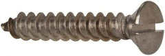 Value Collection - #14 Oval Head Slotted Sheet Metal Screw - Stainless Steel, 1-1/2" OAL, Grade 316 - Benchmark Tooling