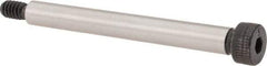 Made in USA - 1/4" Shoulder Diam x 2-1/4" Shoulder Length, #10-24 UNC, Hex Socket Shoulder Screw - 4037 Alloy Steel, Uncoated, 3/16" Head Height x 3/8" Head Diam - Benchmark Tooling