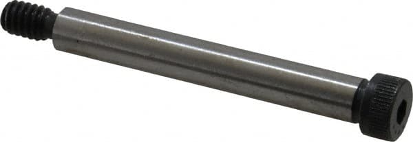 Made in USA - 5/16" Shoulder Diam x 2-1/4" Shoulder Length, 1/4-20 UNC, Hex Socket Shoulder Screw - 4037 Alloy Steel, Uncoated, 7/32" Head Height x 7/16" Head Diam - Benchmark Tooling